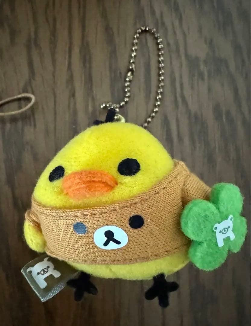リラックマ　リラ耳クリーナー　ミニミニぬいぐるみクリーナーキイロイトリ