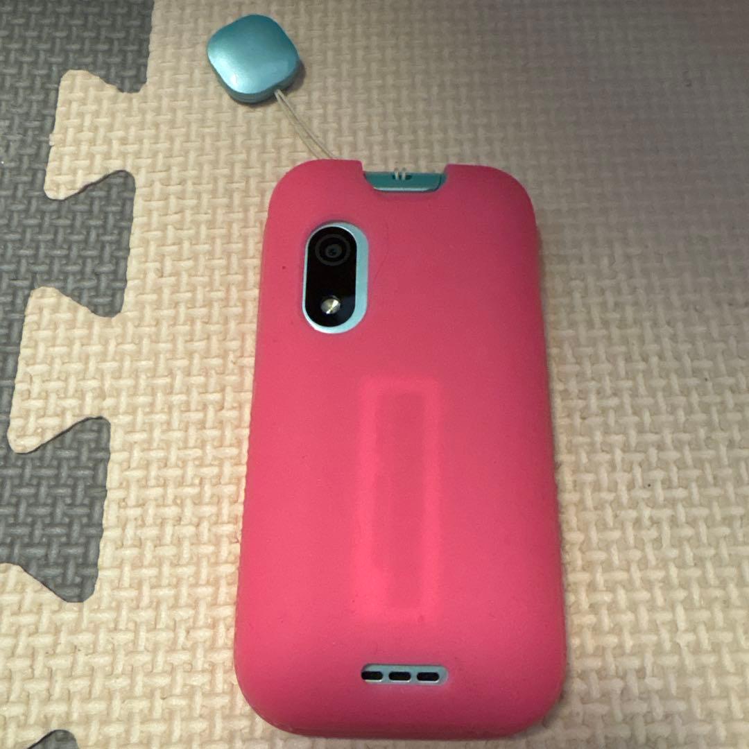 softbank キッズフォン3本体　ケース＆保護フィルム、未使用ストラップ付き