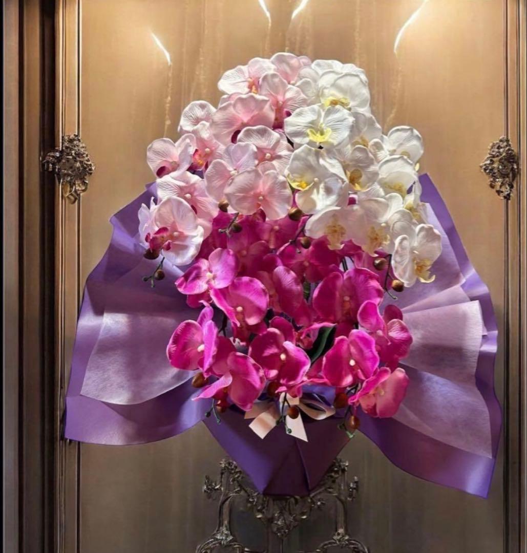 光触媒　人工観葉植物　ウォールグリーン　フェイクグリーン　胡蝶蘭3色6645