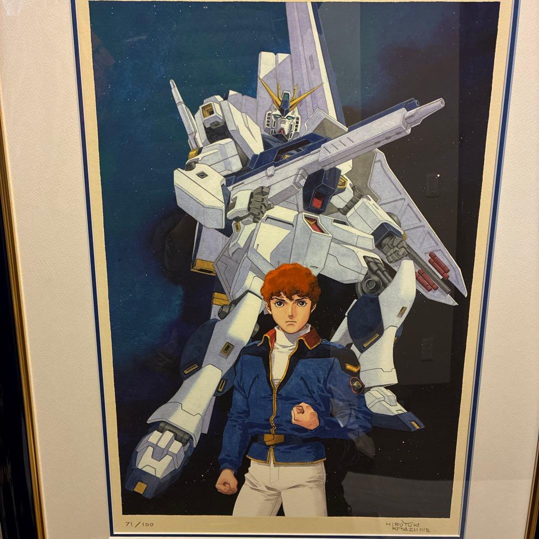 機動戦士ガンダム 逆襲のシャア アムロ・レイ大尉& RX-93 νガンダム 版画