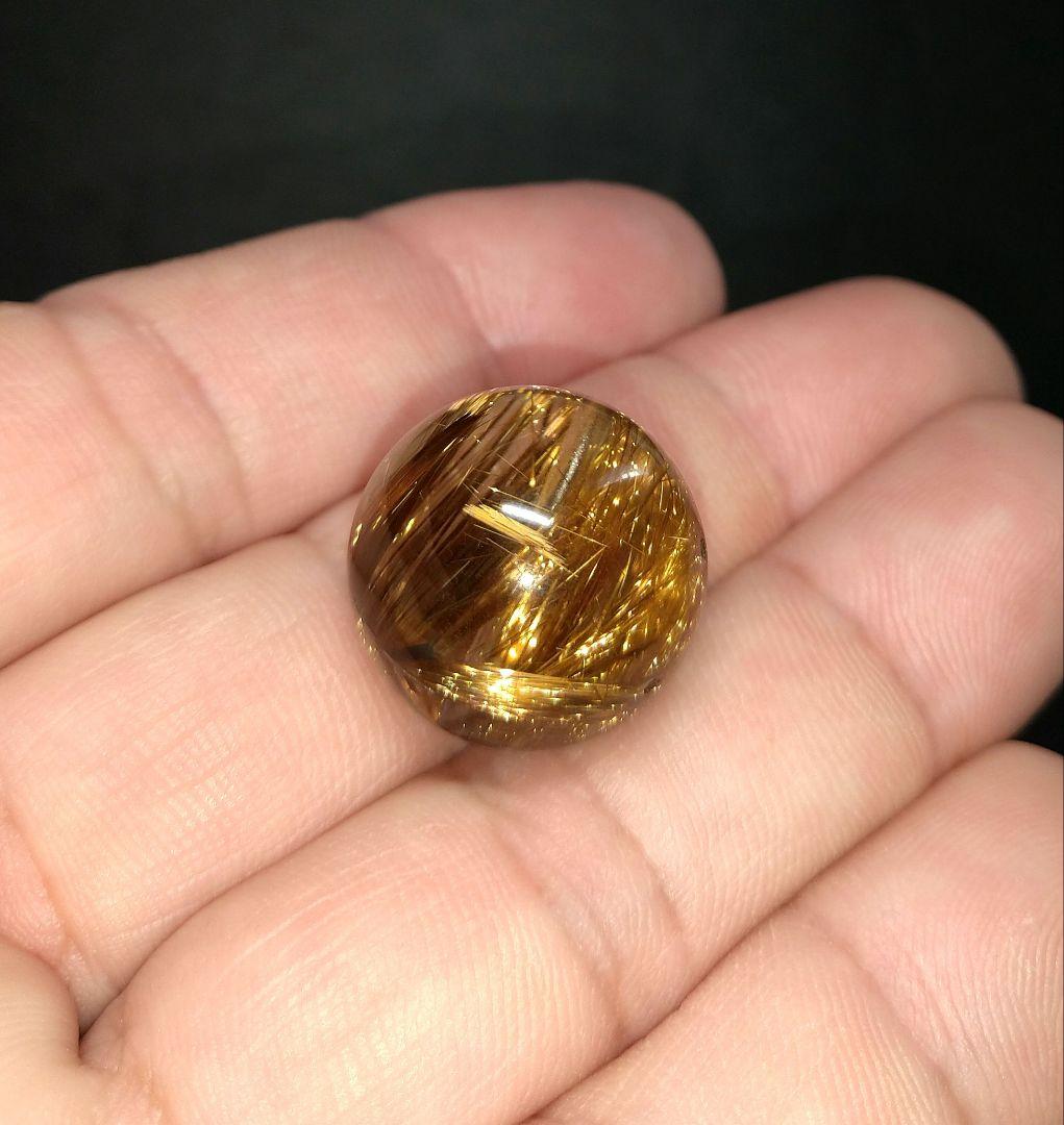 【極上,希少,大玉】ブロンズタイチンルチルクォーツ　粒売り　金運　仕事運　勝負運