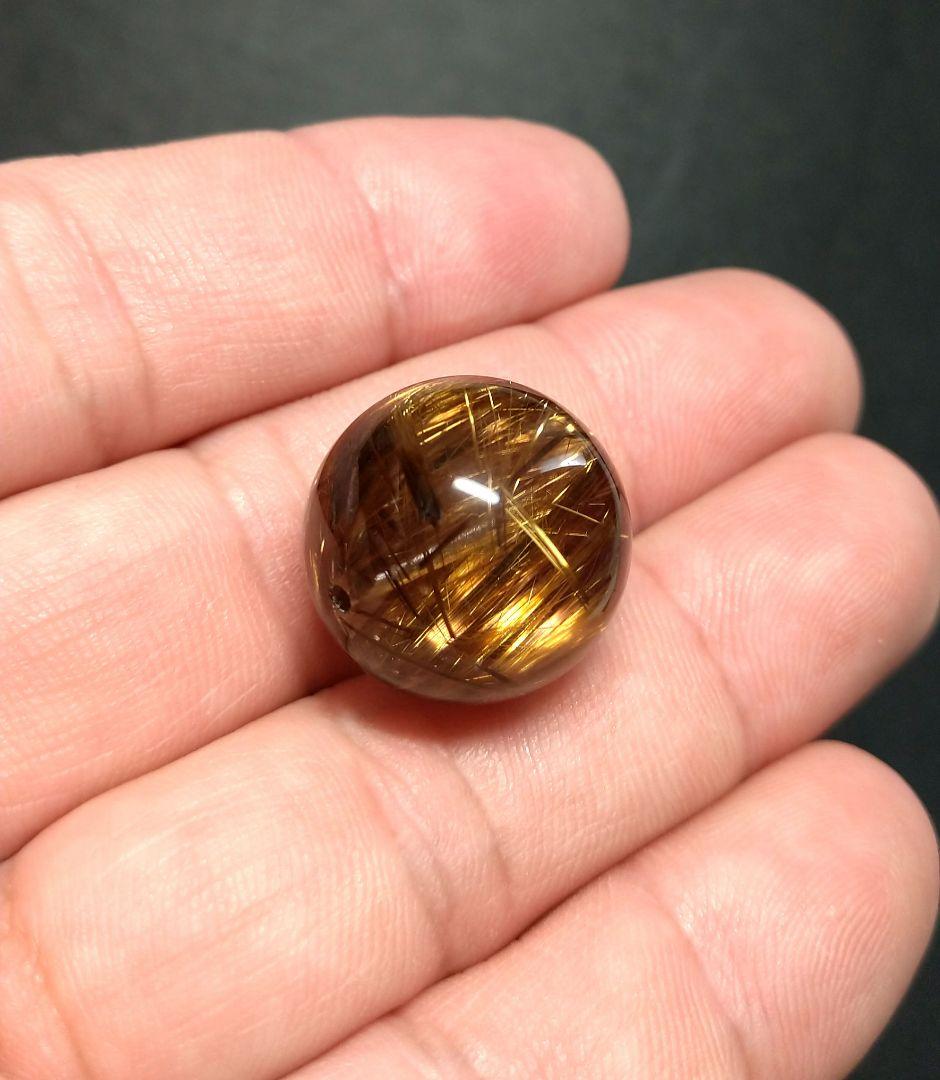 【極上,希少,大玉】ブロンズタイチンルチルクォーツ　粒売り　金運　仕事運　勝負運