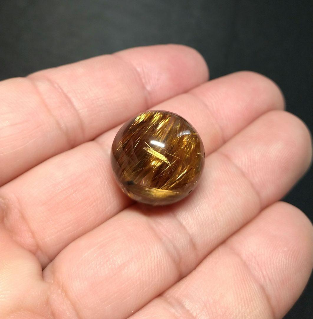 【極上,希少,大玉】ブロンズタイチンルチルクォーツ　粒売り　金運　仕事運　勝負運