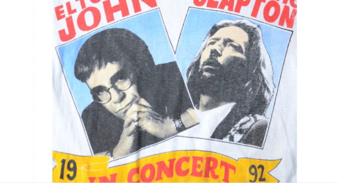 90's Elton John&Eric Clapton/92コンサートTシャツ