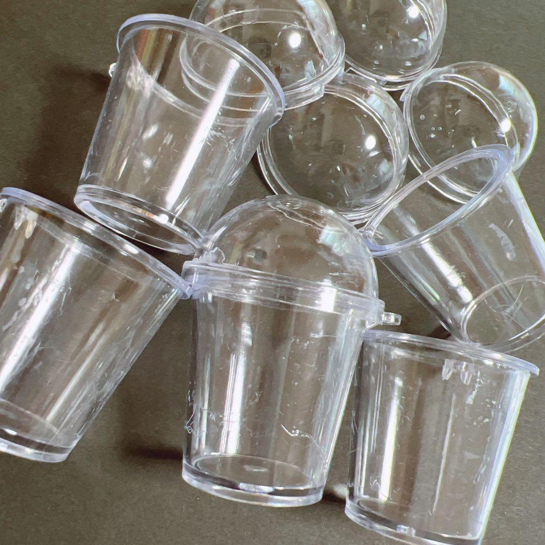 傷あり カプセルカップチャーム 30個 プラカップ キーホルダー ② フック付き