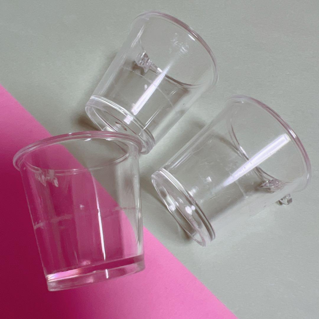 傷あり カプセルカップチャーム 30個 プラカップ キーホルダー ② フック付き