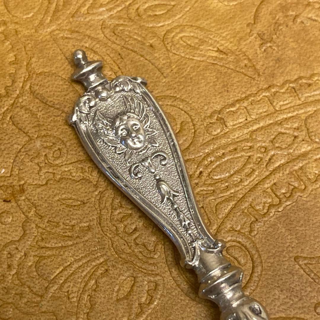 【純銀/約22g】ドイツ ティースプーン/12cm【マスカロン】