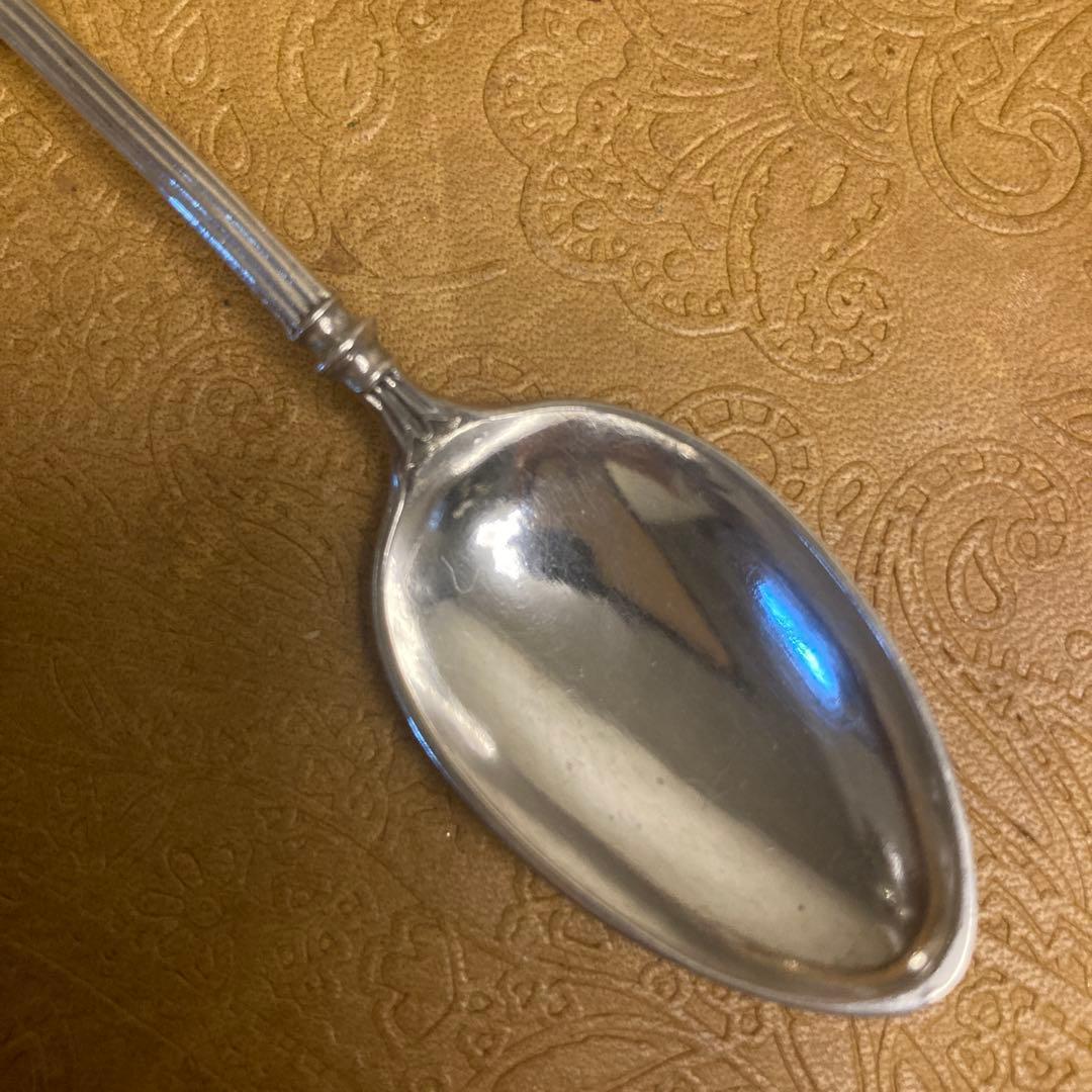 【純銀/約22g】ドイツ ティースプーン/12cm【マスカロン】