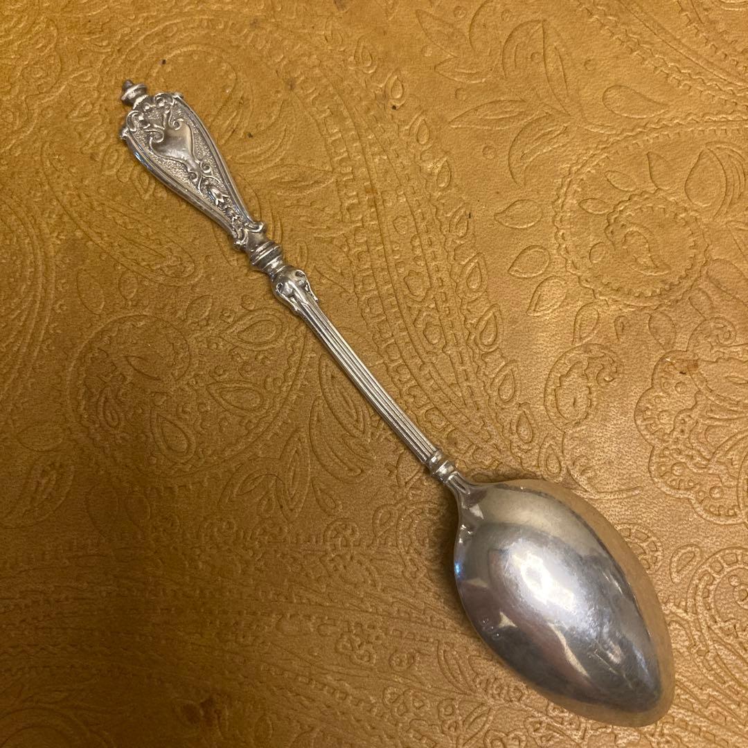 【純銀/約22g】ドイツ ティースプーン/12cm【マスカロン】