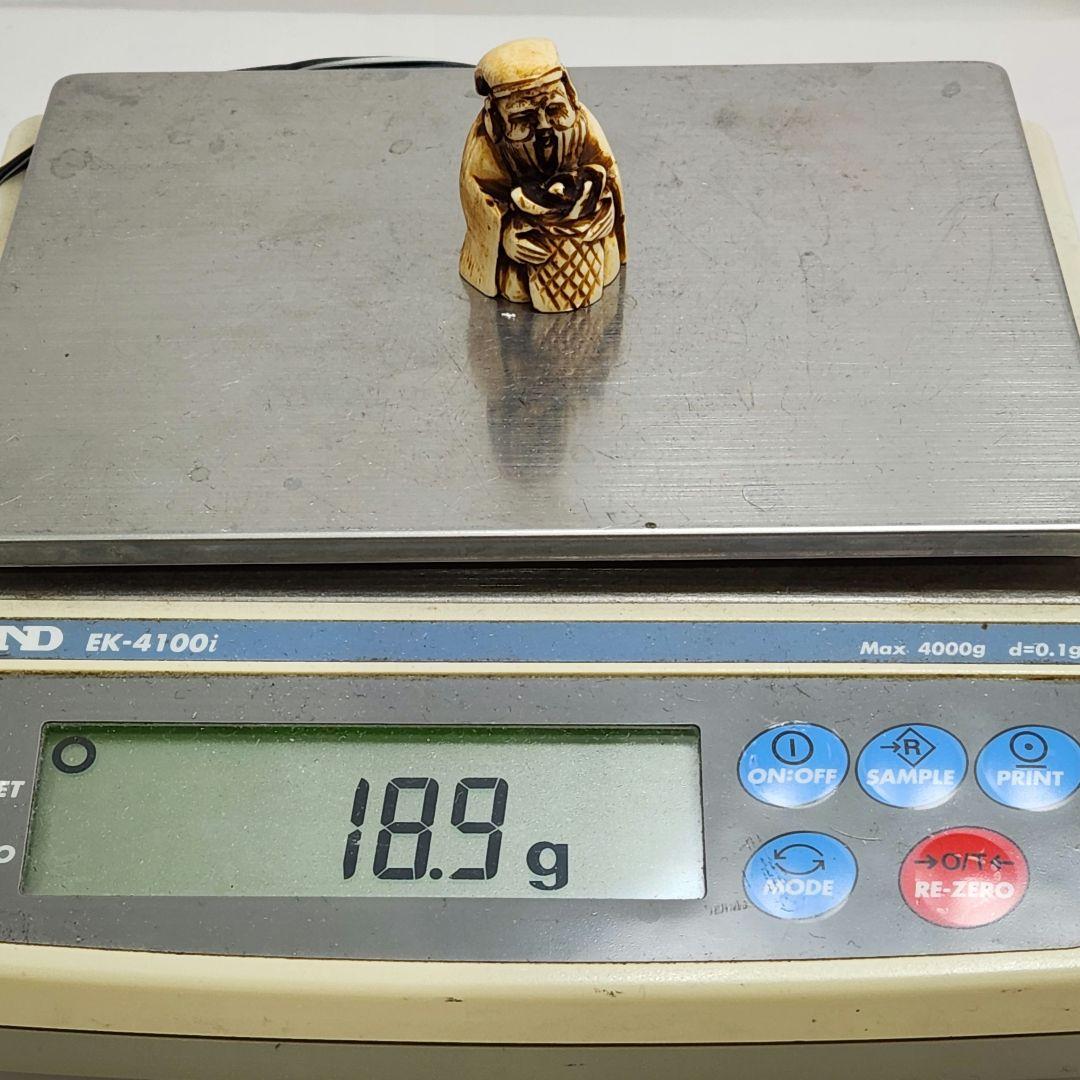 No.3 天然素材 時代物 根付け 提物 総重量18.9g