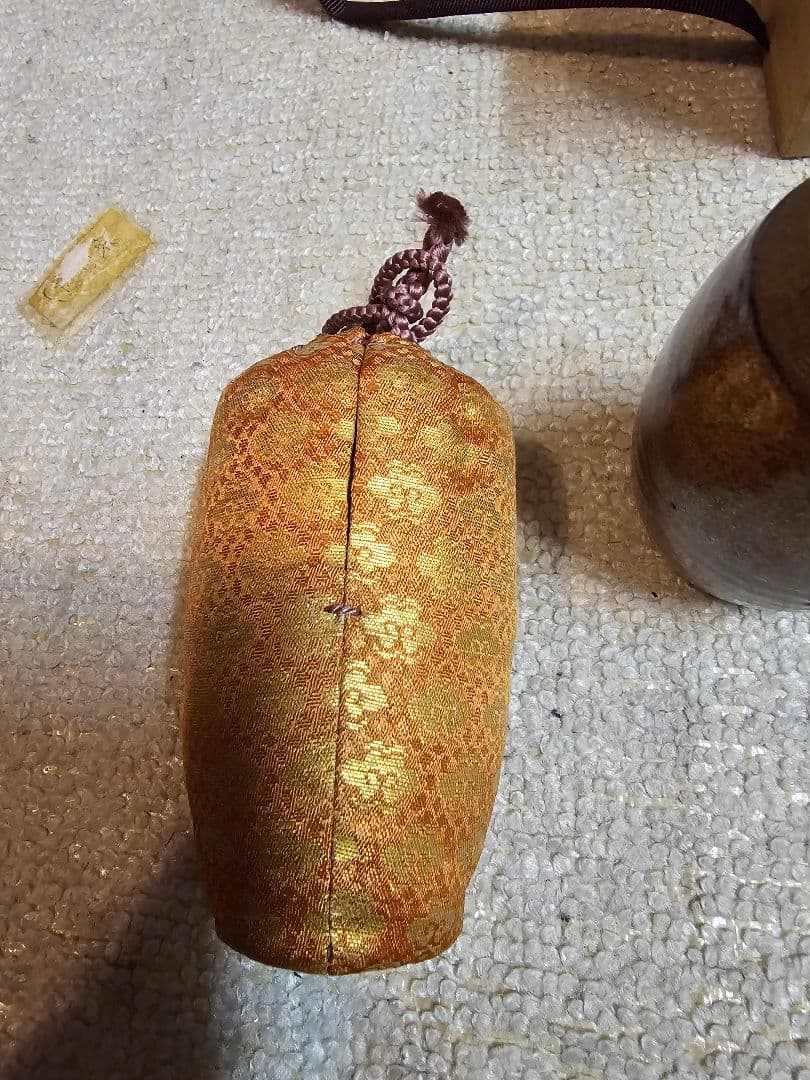 笹田有祥（ささだ ありしょう）肩衝茶入 仕覆替え有り 共箱