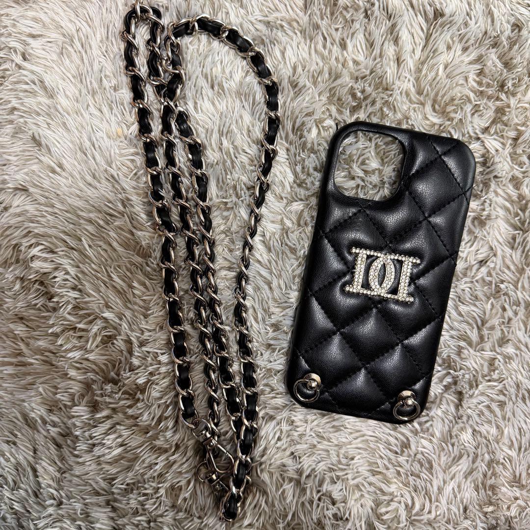 Darich キルティングiPhone 15 ケース ブラック