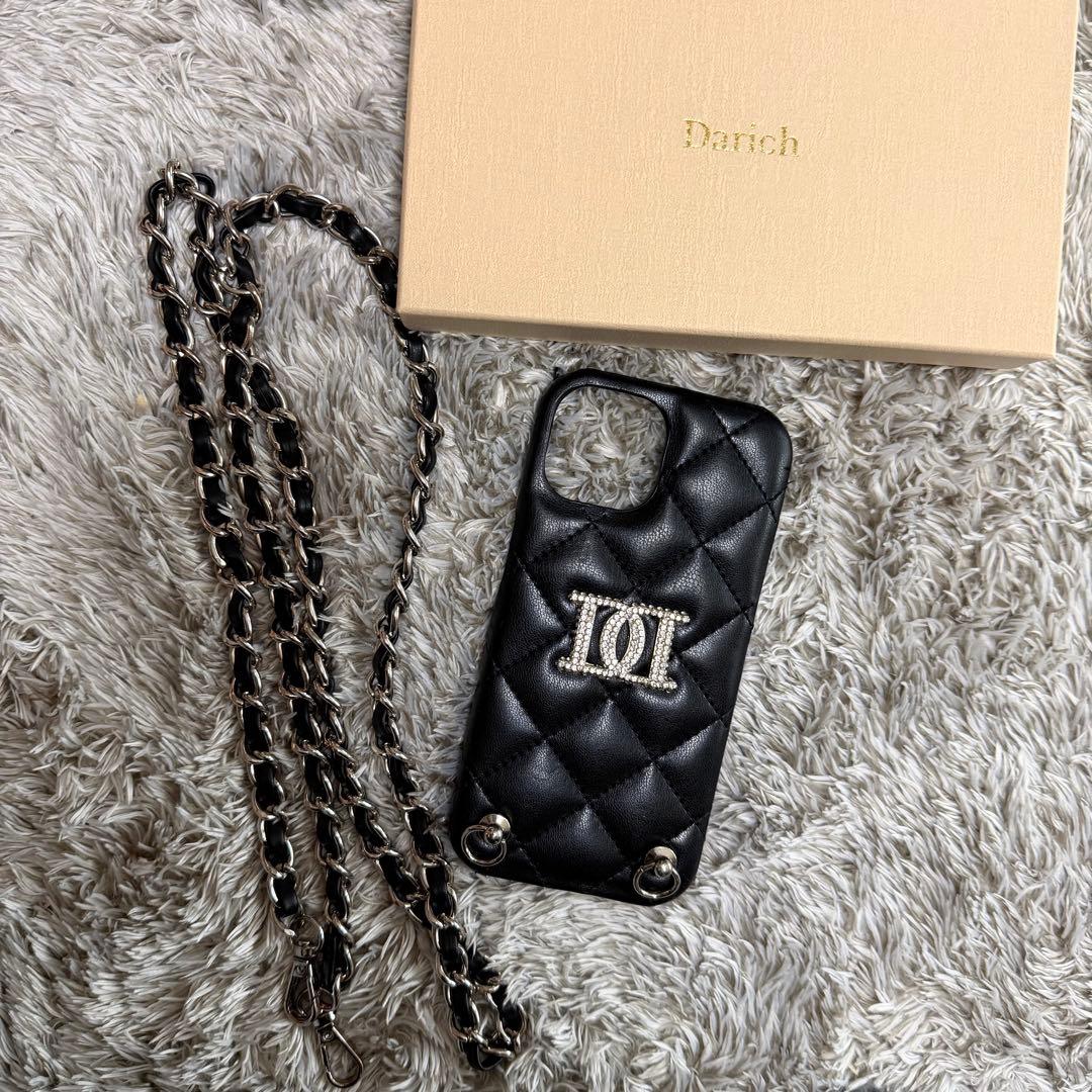 Darich キルティングiPhone 15 ケース ブラック