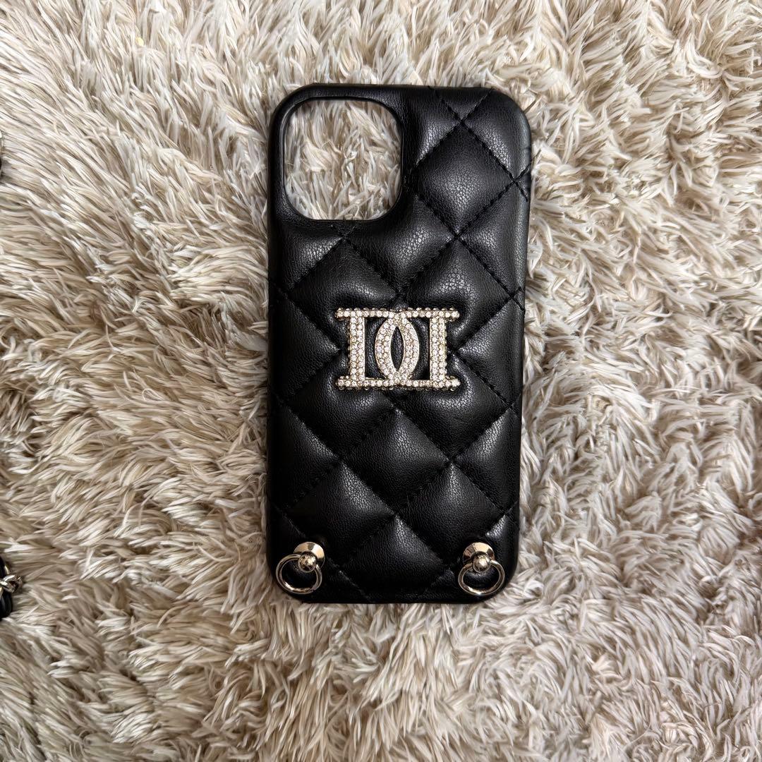 Darich キルティングiPhone 15 ケース ブラック