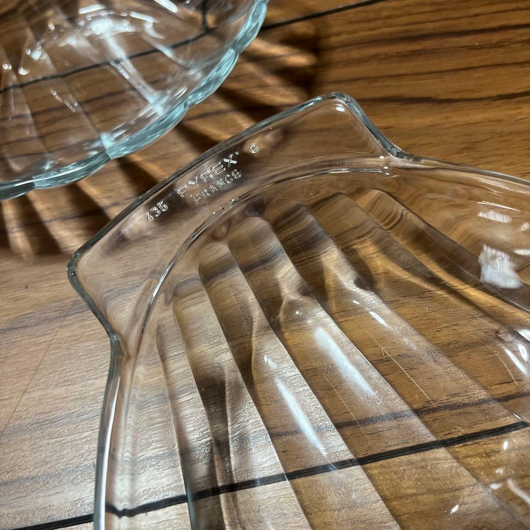 希少フランス製パイレックスPYREX ヴィンテージ プレート　貝シェル6枚セット