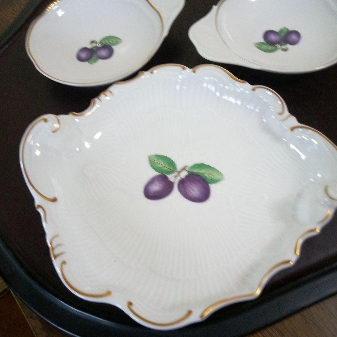 リチャードジノリ イタリアンフルーツ バター トレイ2 ディッシュプレートの3枚