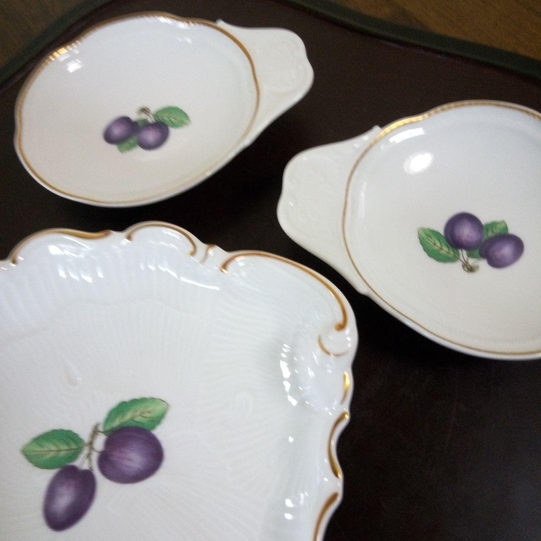 リチャードジノリ イタリアンフルーツ バター トレイ2 ディッシュプレートの3枚