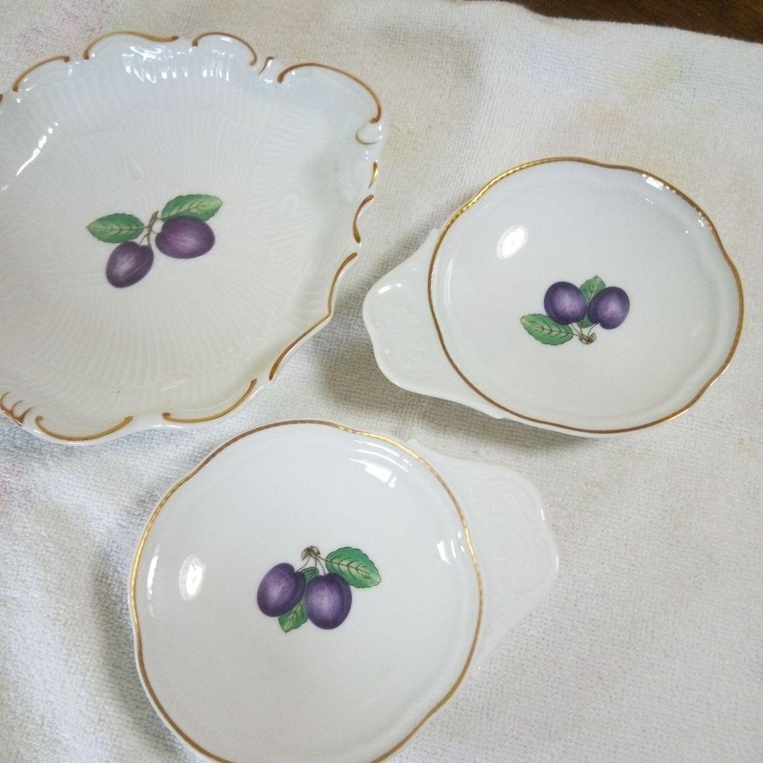 リチャードジノリ イタリアンフルーツ バター トレイ2 ディッシュプレートの3枚