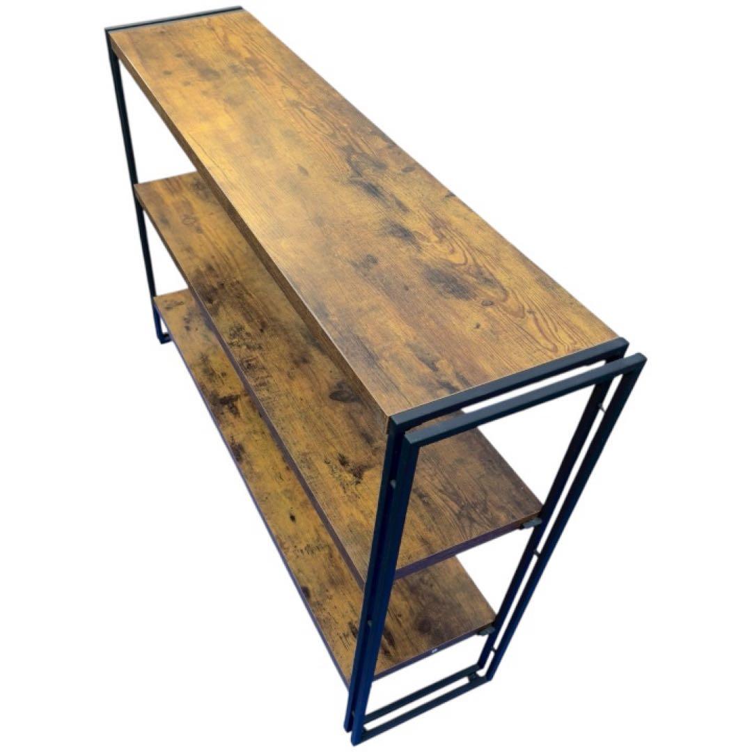木目調棚 オープンシェルフ W120×D30×H86cm 美品