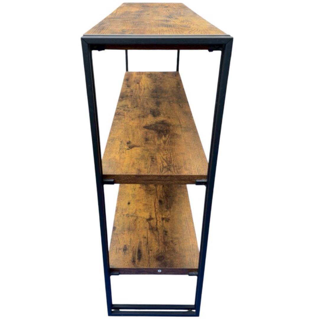木目調棚 オープンシェルフ W120×D30×H86cm 美品