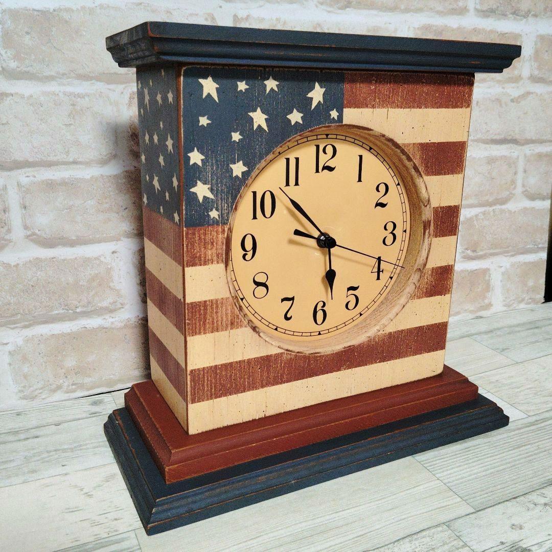 ☆星条旗柄時計☆カントリー雑貨☆
