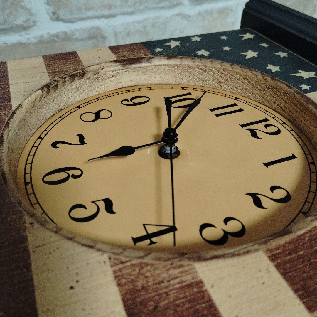☆星条旗柄時計☆カントリー雑貨☆