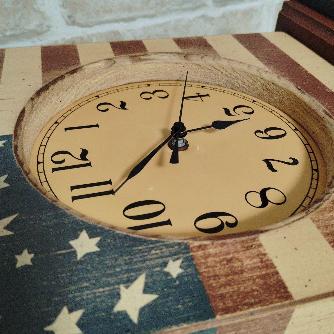☆星条旗柄時計☆カントリー雑貨☆