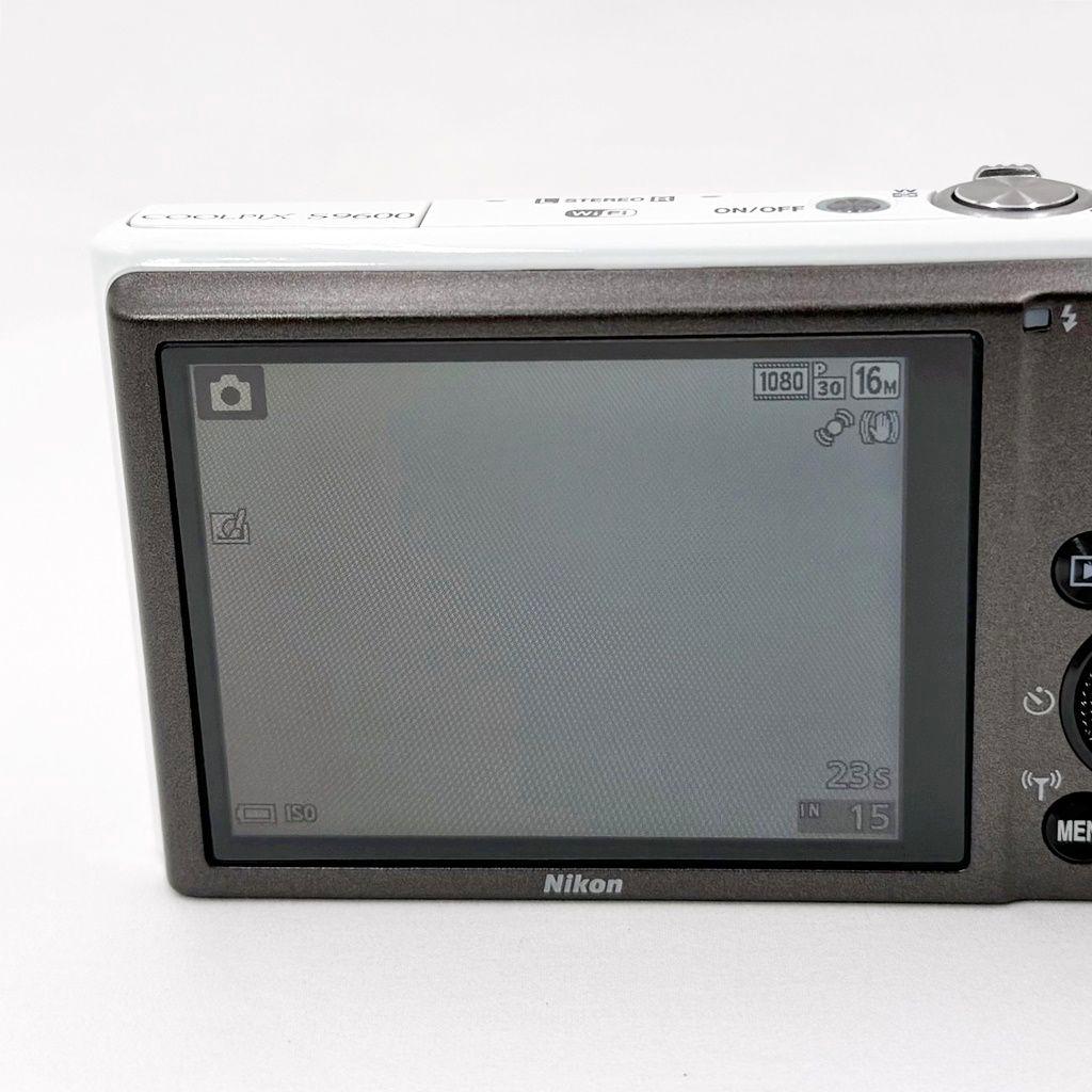 【美品】ニコン COOLPIX S9600 ホワイト コンデジ カメラ 中古