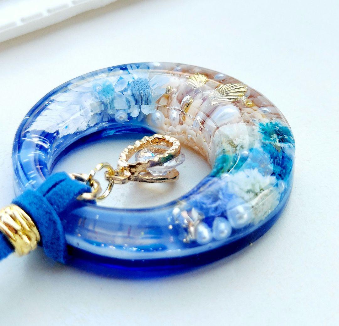 【1603】レジン　海　ネックレス　ペンダント　ハンドメイド