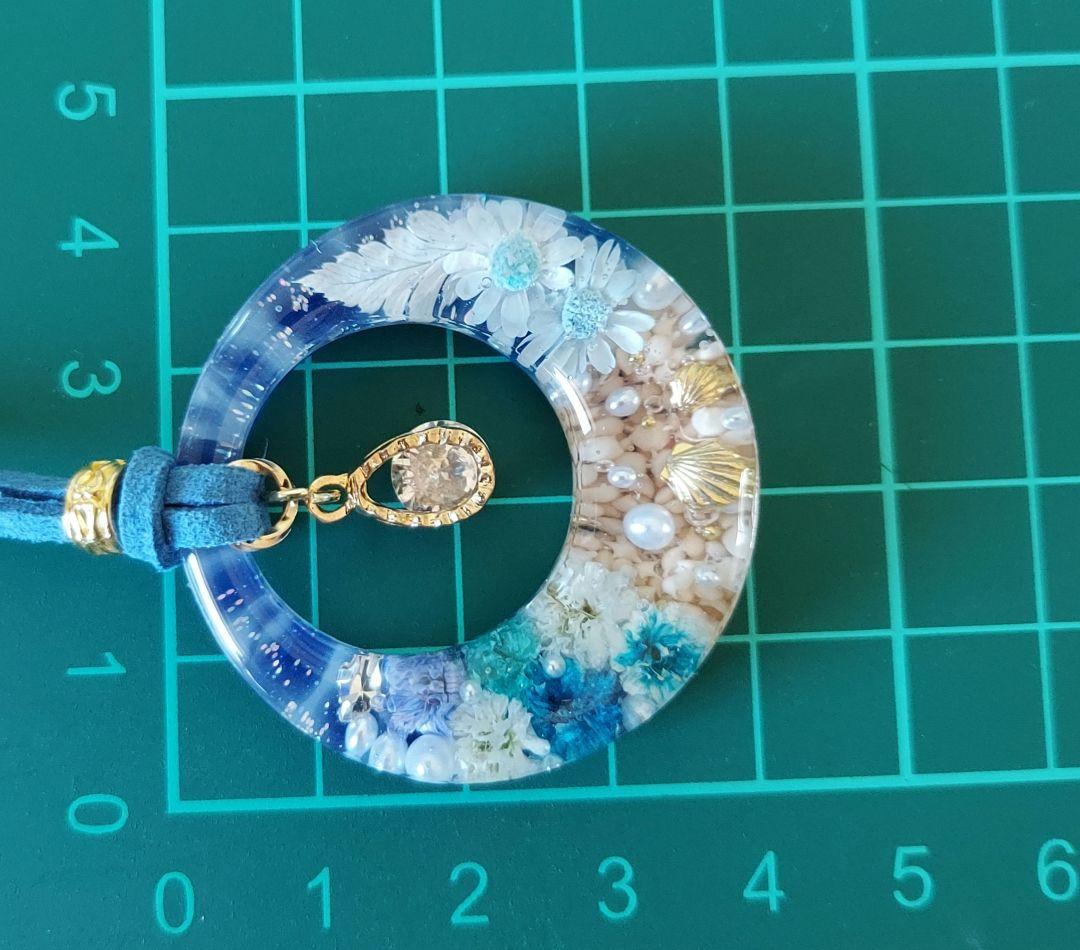【1603】レジン　海　ネックレス　ペンダント　ハンドメイド