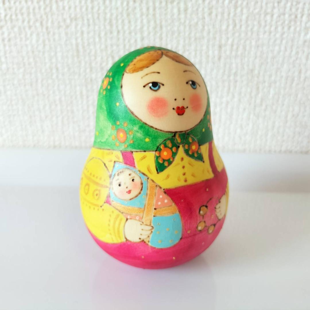 【LYH154】北欧雑貨のインテリア リューバ作の起き上がりこぼし