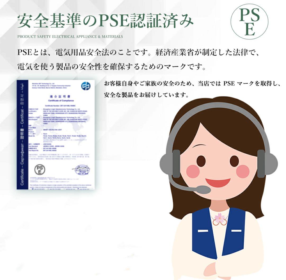 【最終価格】2025年改良版　静音&節電対策 シーリングファン 首振り