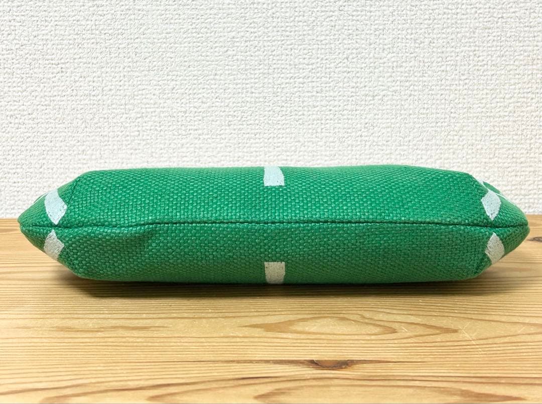 ハンドメイド がま口バッグ ポーチ ringo りんご グリーン ミナペルホネン