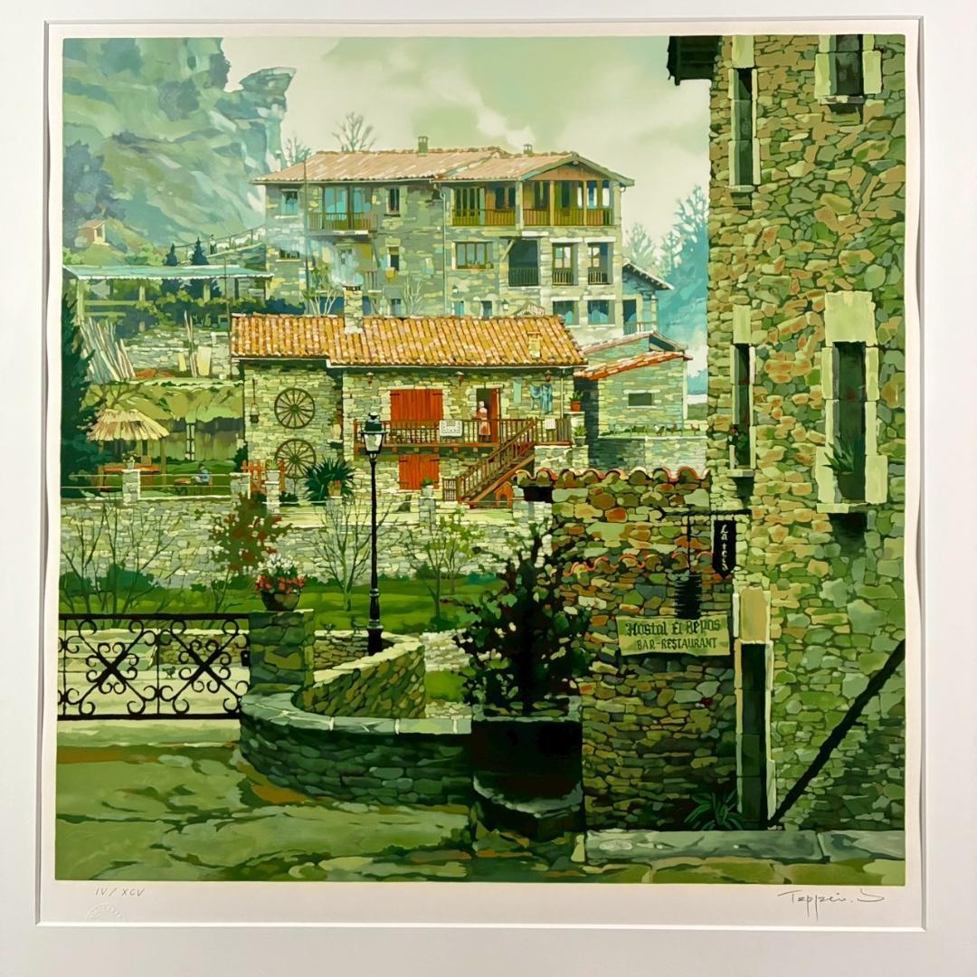 美品 笹倉鉄平「ルピ」シルクスクリーン 額縁入 人気作家 光の情景画家