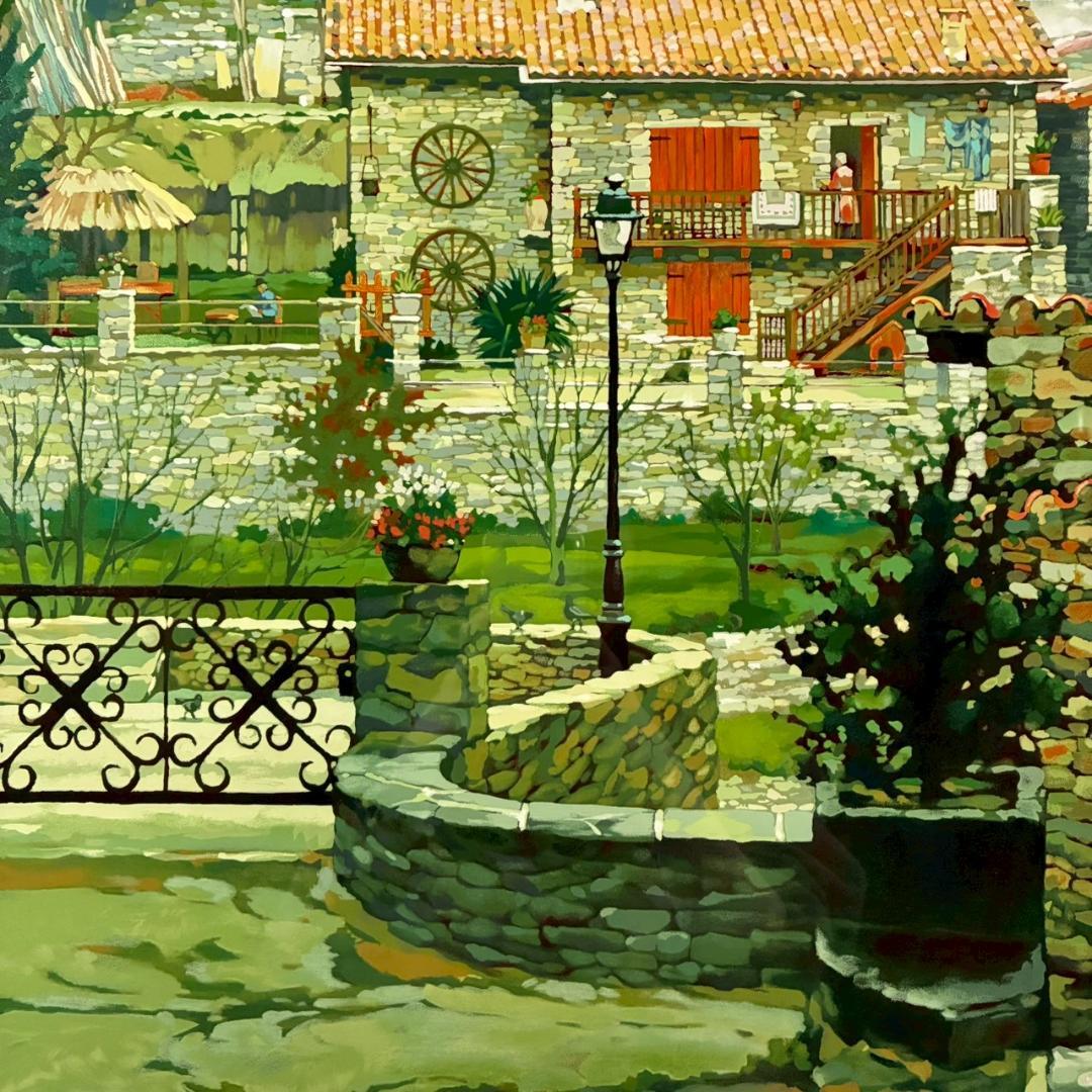 美品 笹倉鉄平「ルピ」シルクスクリーン 額縁入 人気作家 光の情景画家