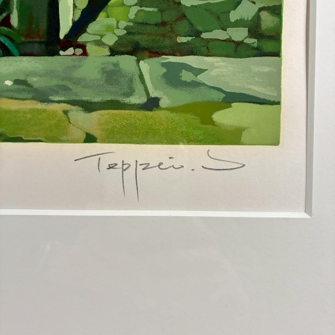 美品 笹倉鉄平「ルピ」シルクスクリーン 額縁入 人気作家 光の情景画家