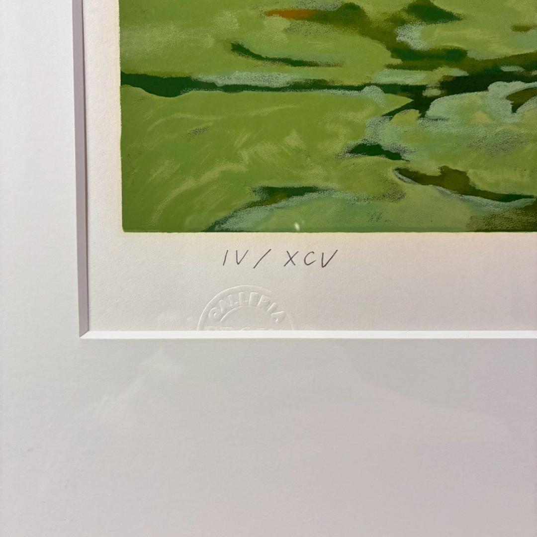 美品 笹倉鉄平「ルピ」シルクスクリーン 額縁入 人気作家 光の情景画家