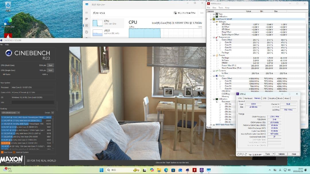 【動作確認済】cpu+マザーボード（ 10105f+h570）
