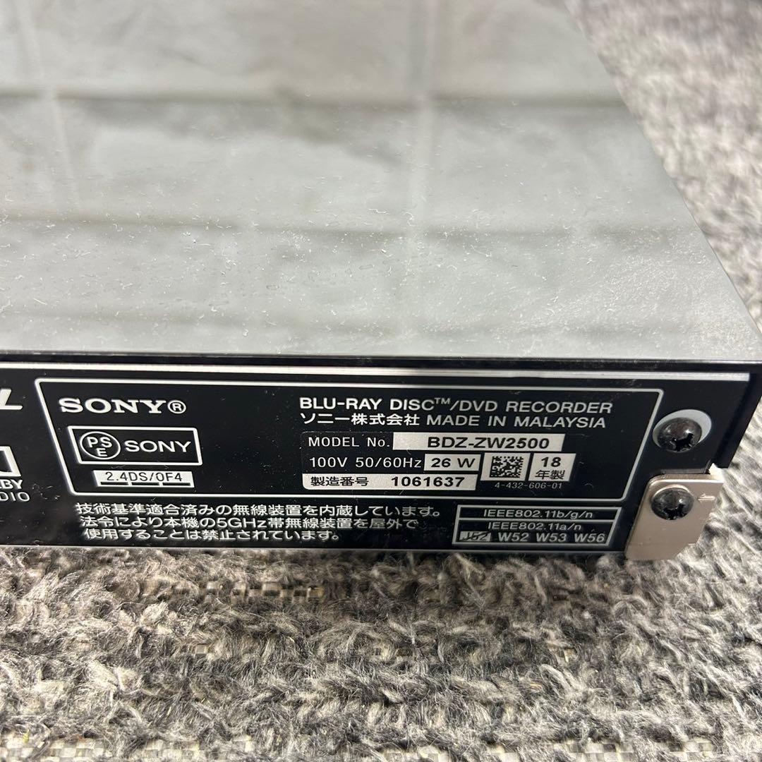 SONY ソニー ブルーレイレコーダー BDZ-ZW2500 2TB C196