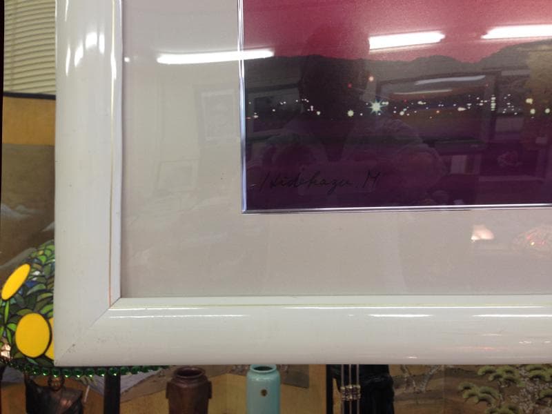 ★展示品★紫に染まる鏡ケ浦(館山)/額付/オリジナルプリント