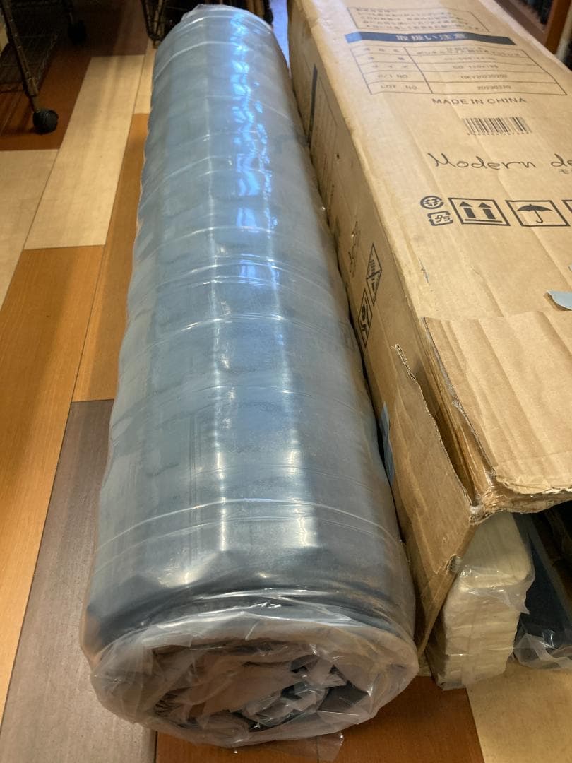 モダンデコ 脚付きマットレス ベッド ボンネルコイル /ブラック セミダブル