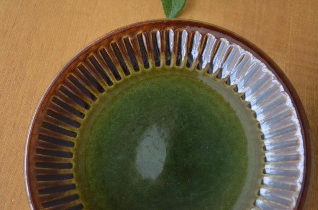 ゲフレ●KOSMOS/コスモス●19cmプレート2枚オリーブ/グリーン