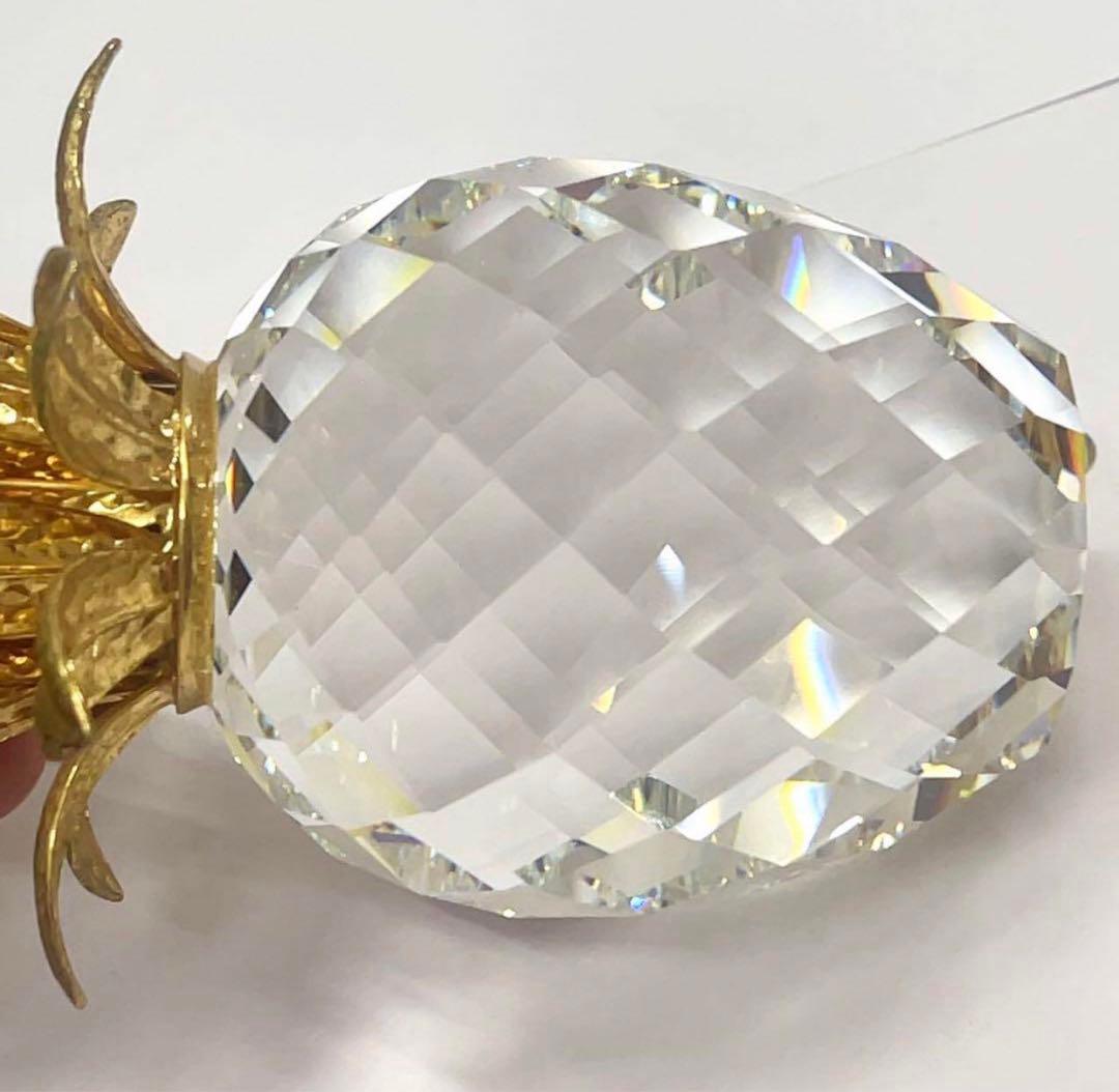 廃盤品！スワロフスキー パイナップル キャンドルホルダー Lサイズ 置物