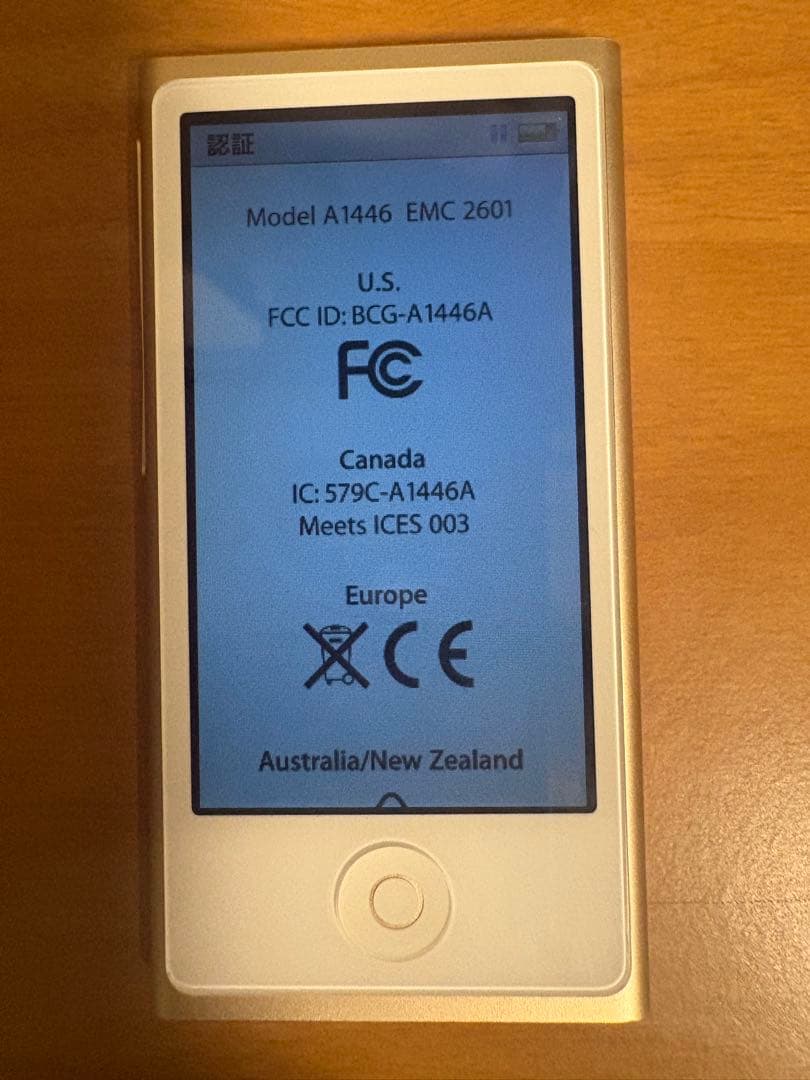 【動作確認済】iPod nano 第７世代 ゴールド16GB