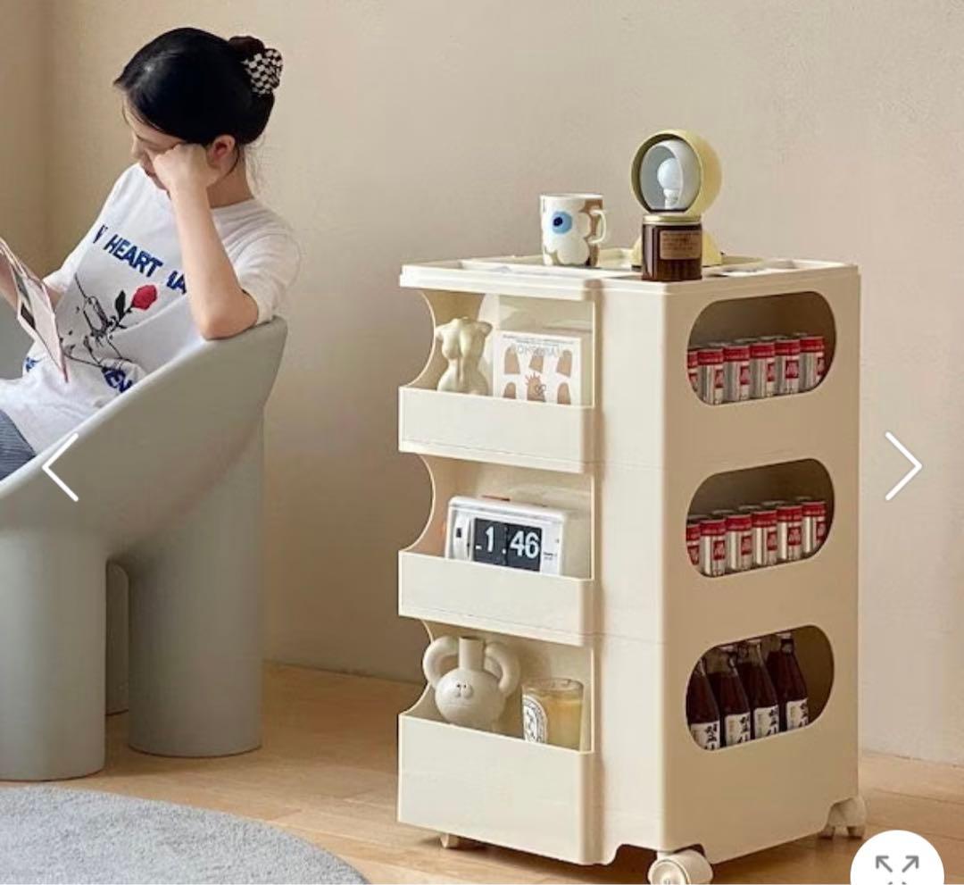 ボビー ワゴン 引き出し 3段5トレイ　収納ラック キャスター付き　リプロダクト