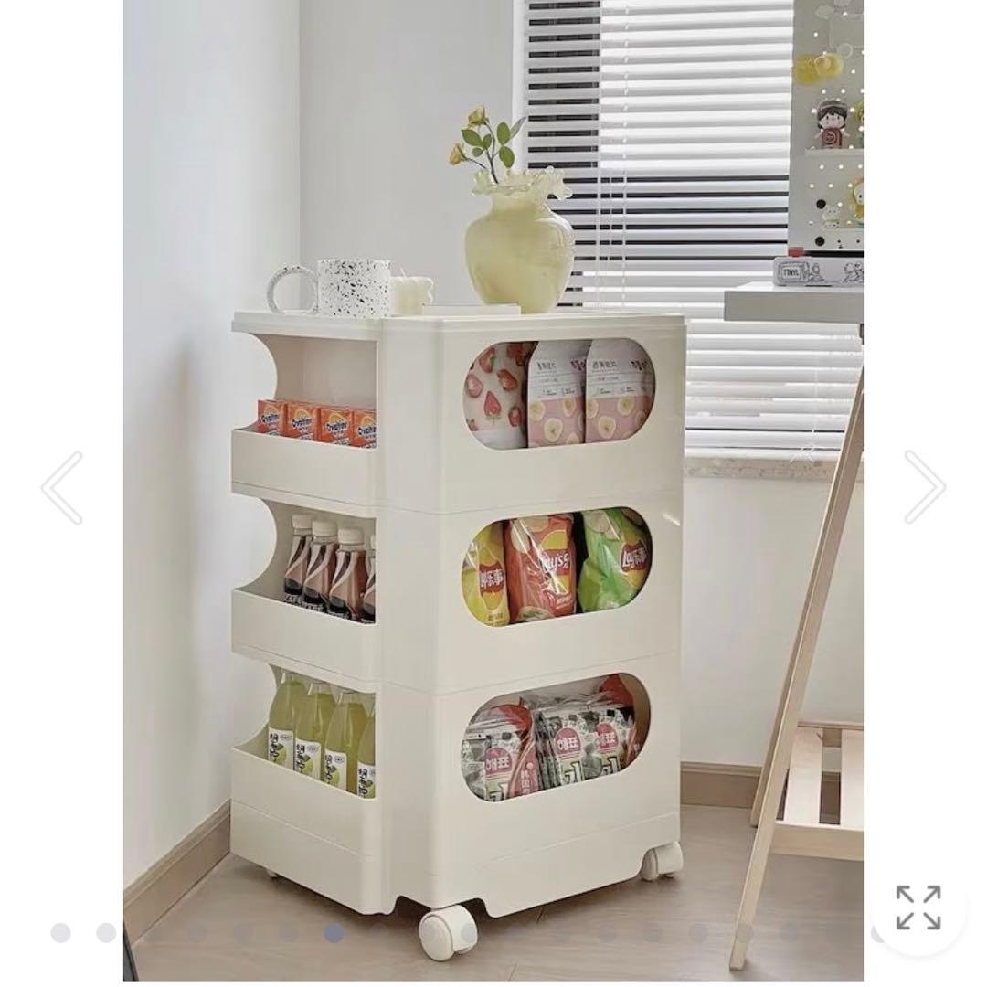 ボビー ワゴン 引き出し 3段5トレイ　収納ラック キャスター付き　リプロダクト