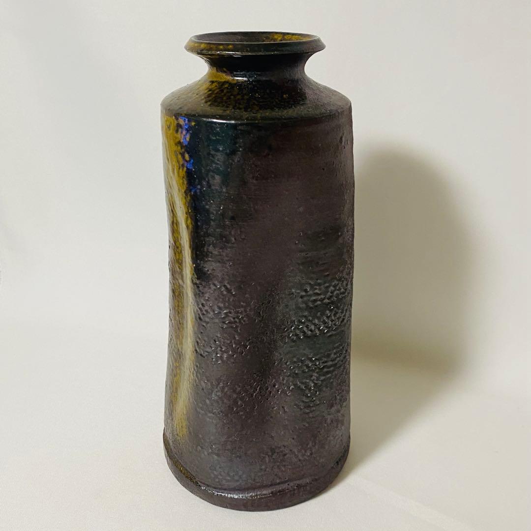 希少 高麗焼締 高麗焼 宋海 陶器 花瓶 フラワーベース 花器 中型 木箱