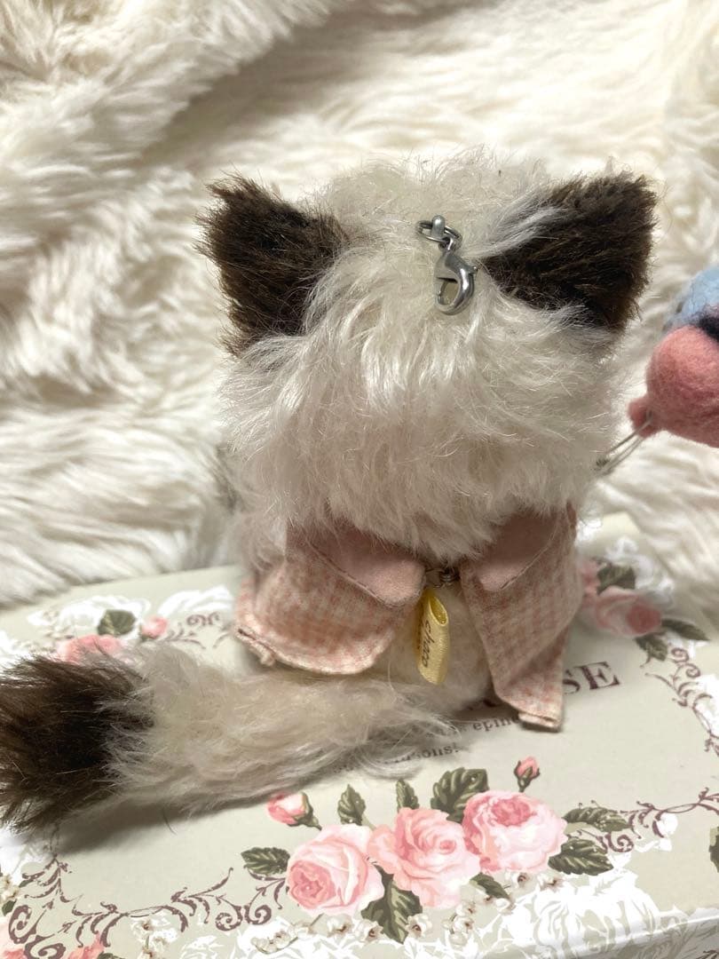 ハンドメイド　作家様　ネコ　シャムネコ　バッグチャーム　チャーム　マスコット