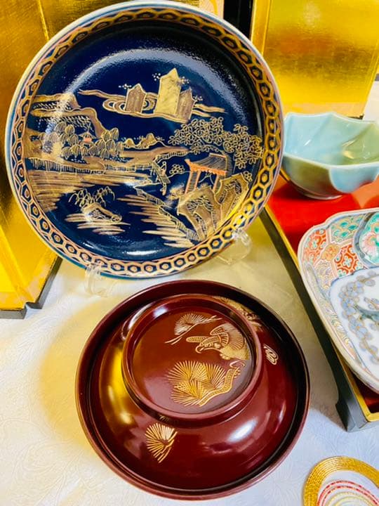 A15 お一人様7点　古伊万里　高級骨董膳