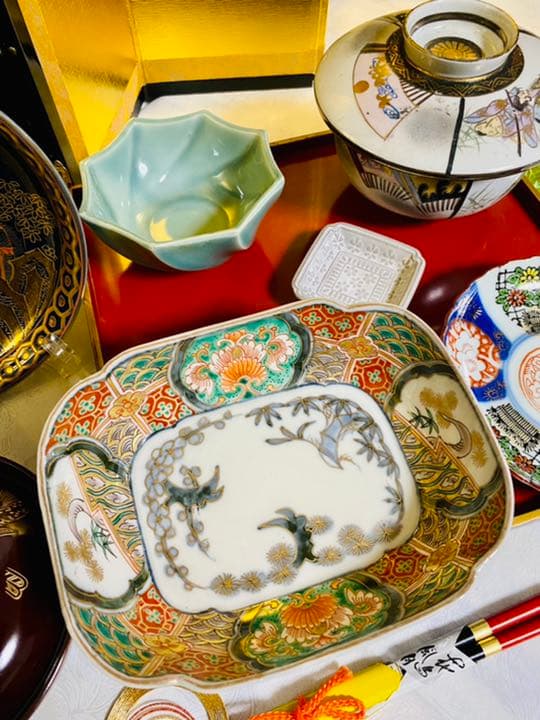 A15 お一人様7点　古伊万里　高級骨董膳